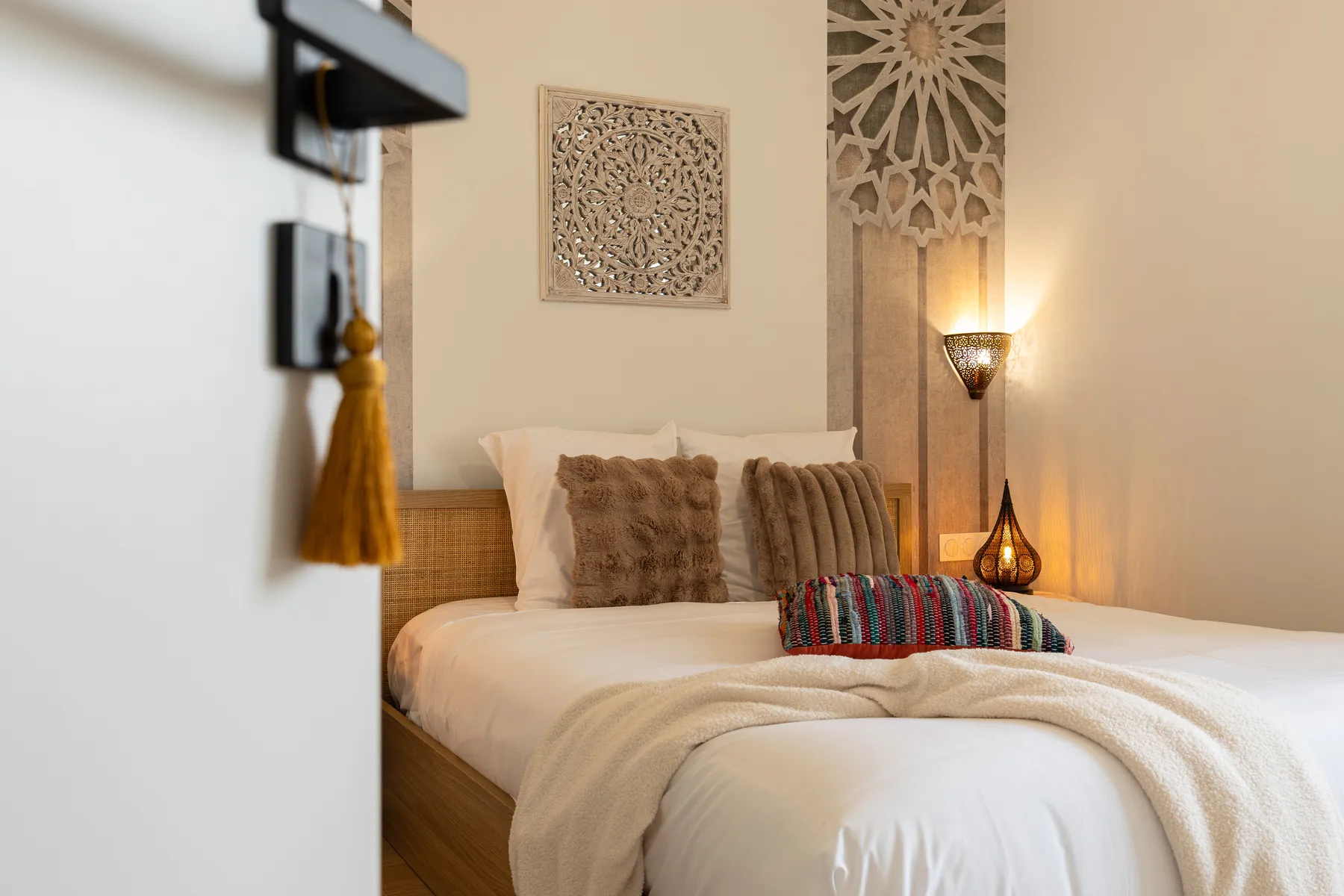 Chambre de l'appartement Airbnb Chanzy au Mans décorée par LD Interior Design