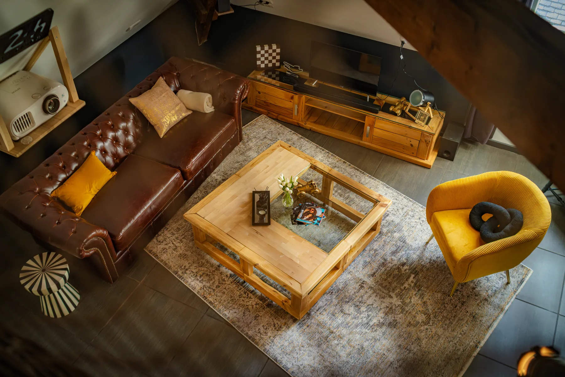 Séjour de l'appartement Dr Leroy au Mans décoré par LD Interior Design - vue 2