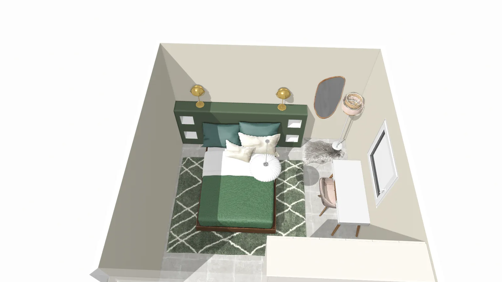 Plans 2D et rendus 3D du projet de rénovation à Changé - vue 2