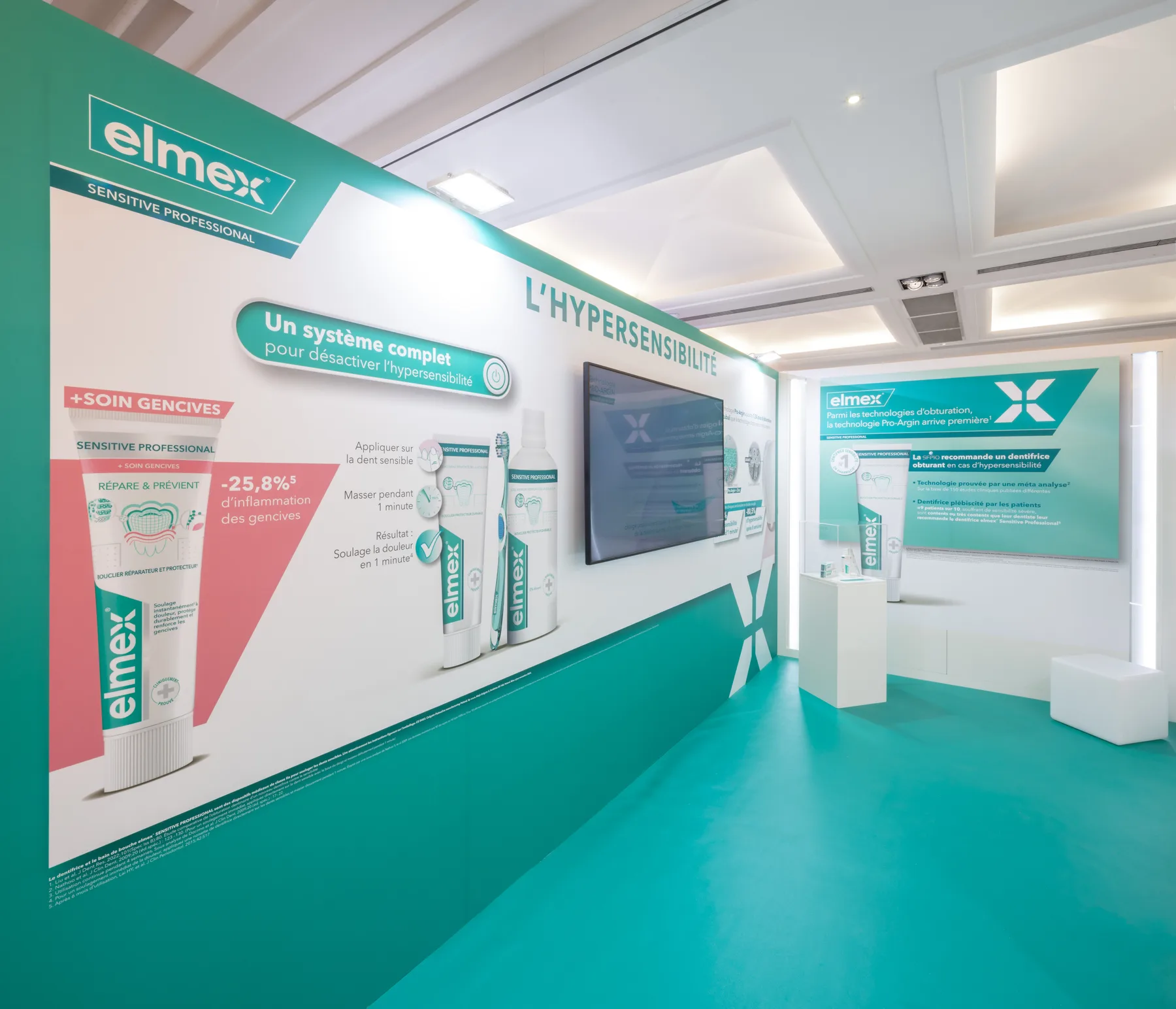 Stand Colgate Elmex livré au congrès ADF, Palais des Congrès de Paris - vue 1