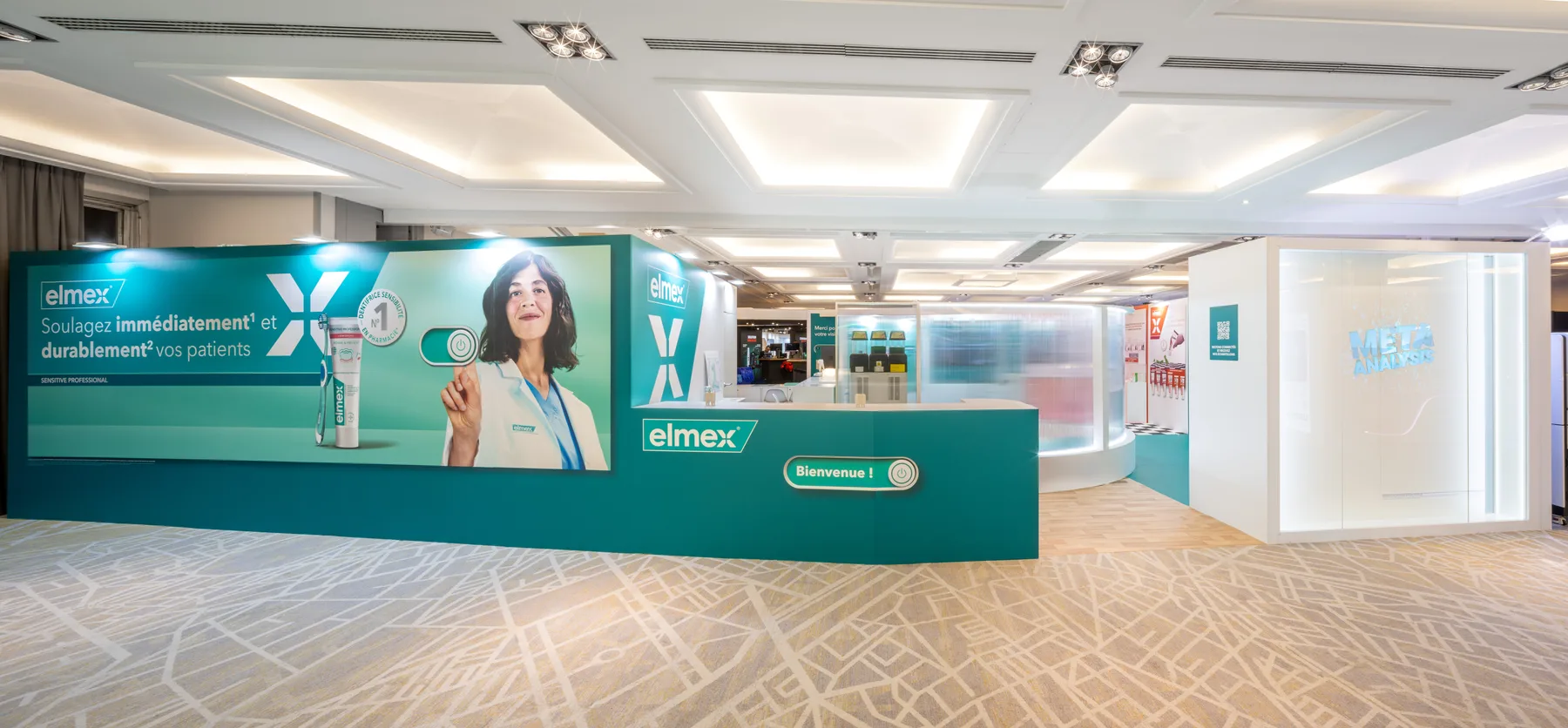 Stand Colgate Elmex livré au congrès ADF, Palais des Congrès de Paris - vue 5